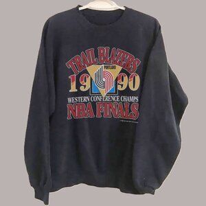 Vtg Portland Trail Blazers Basketball Sweatshirt, Blazers NBA Finals Shirt